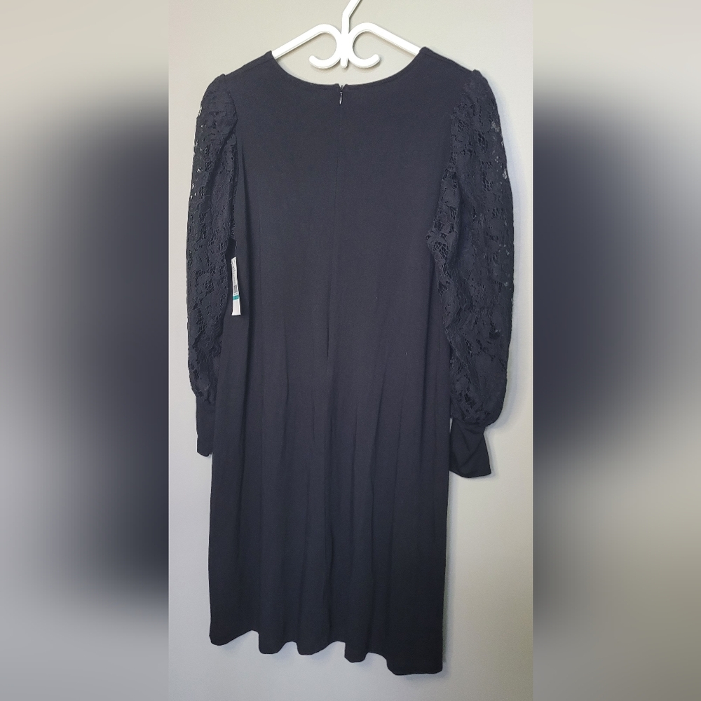 Karen Kane Black Lace Sleeve Dress NWT 0X - Picture 7 of 8